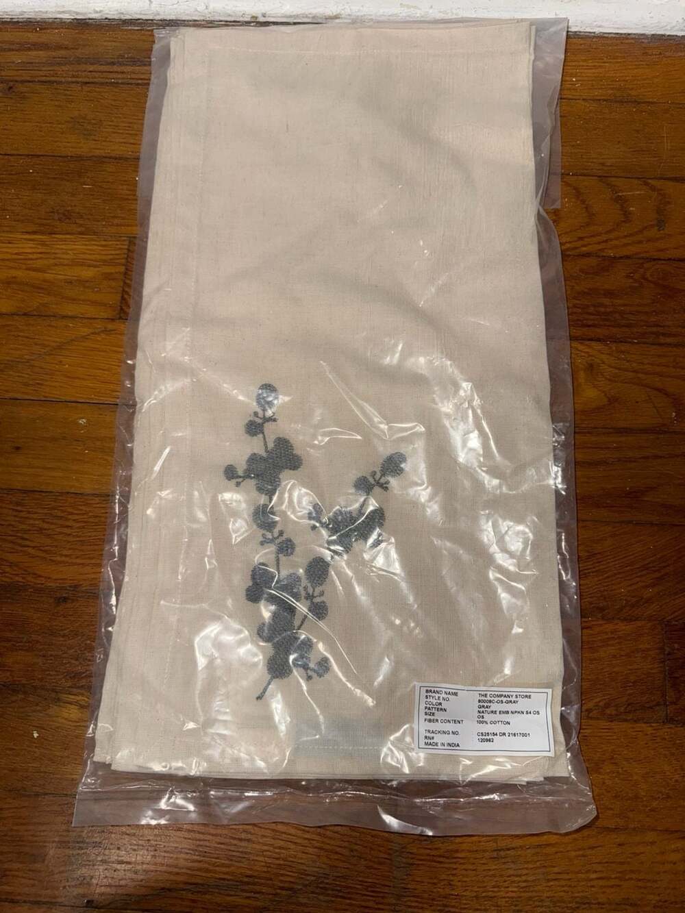 The Company Store Nature Embroidered Napkin Cotton 4 set